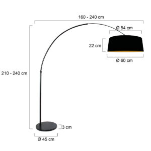 annelighting-lampadaire-curve-noir-métaltextile-lampearquée-e27-4771zw-7