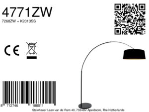 annelighting-lampadaire-curve-noir-métaltextile-lampearquée-e27-4771zw-8a