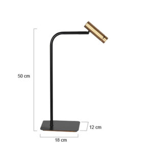 mexlite-lampedetable-lumo-bronzenoir-métal-lampedebureau-led-4606br-7