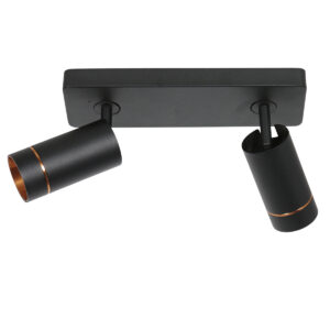 spotnoirà2lumièresavecdesdétailsdorésetgu10steinhauerdownlume-1