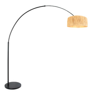 steinhauer-lampadaire-sparkledlight-noir-bamboumétal-lampearquée-e27-4561zw-1