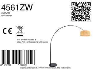 steinhauer-lampadaire-sparkledlight-noir-bamboumétal-lampearquée-e27-4561zw-8a