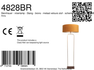 steinhauer-lampadaire-stang-bronze-métalvelourstissu-lamped'ambiance-e27-4828br-8a