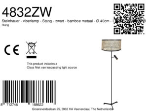 steinhauer-lampadaire-stang-noir-bamboumétal-ø40cm-led_e27-4832zw-8a