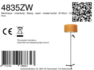 steinhauer-lampadaire-stang-noir-métaltextile-ø40cm-led_e27-4835zw-8a