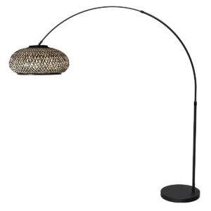 mexlite-lampadaire-flair-noir-bamboumétal-lampearquée-e27-4666zw-1