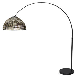 mexlite-lampadaire-flair-noir-bamboumétal-lampearquée-e27-4667zw-1