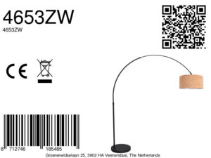 mexlite-lampadaire-flair-noir-métaltextile-lampearquée-e27-4653zw-8a