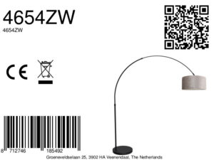 mexlite-lampadaire-flair-noir-métaltextile-lampearquée-e27-4654zw-8a