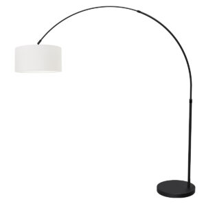 mexlite-lampadaire-flair-noir-métaltextile-lampearquée-e27-4657zw-1
