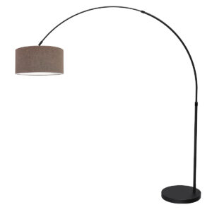 mexlite-lampadaire-flair-noir-métaltextile-lampearquée-e27-4658zw-1
