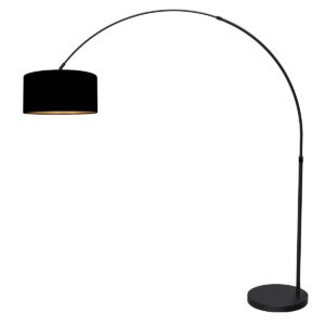 mexlite-lampadaire-flair-noir-métaltextile-lampearquée-e27-4659zw-1