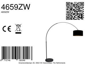 mexlite-lampadaire-flair-noir-métaltextile-lampearquée-e27-4659zw-8a