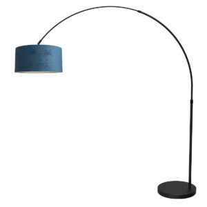mexlite-lampadaire-flair-noir-métaltextile-lampearquée-e27-4661zw-1