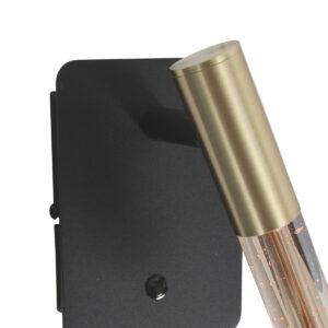 steinhauer-appliquemurale-alisio-laitonnoir-verremétal-lampedelit-led-4594me-4