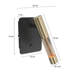 steinhauer-appliquemurale-alisio-laitonnoir-verremétal-lampedelit-led-4594me-7