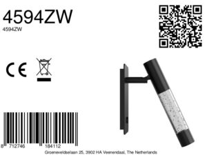 steinhauer-appliquemurale-alisio-noir-verremétal-lampedelit-led-4594zw-8a