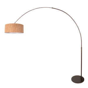 steinhauer-lampadaire-sparkledlight-marron-métaltextile-lampearquée-e27-4754ca-1