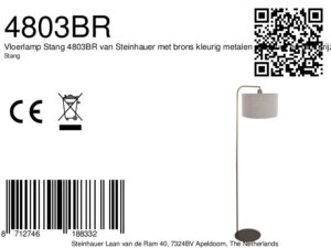 steinhauer-lampadaire-stang-bronze-métaltextile-lamped'ambiance-e27-4803br-8a
