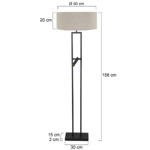 steinhauer-lampadaire-stang-noir-métaltextile-lampedelecture-led_e27-4726zw-7